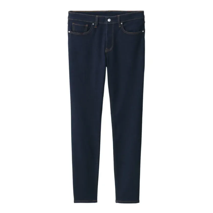 Men's Super Stretch Denim Skinny Pants Dark Navy (L 30inch / 76cm)