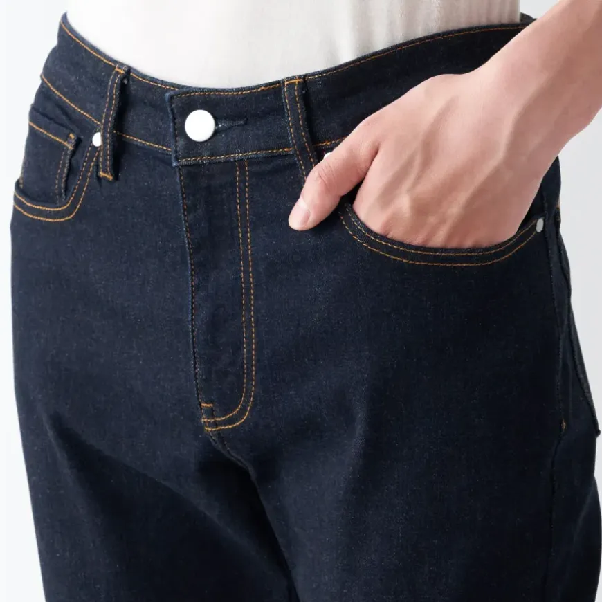 Men's Super Stretch Denim Skinny Pants Dark Navy (L 30inch / 76cm)