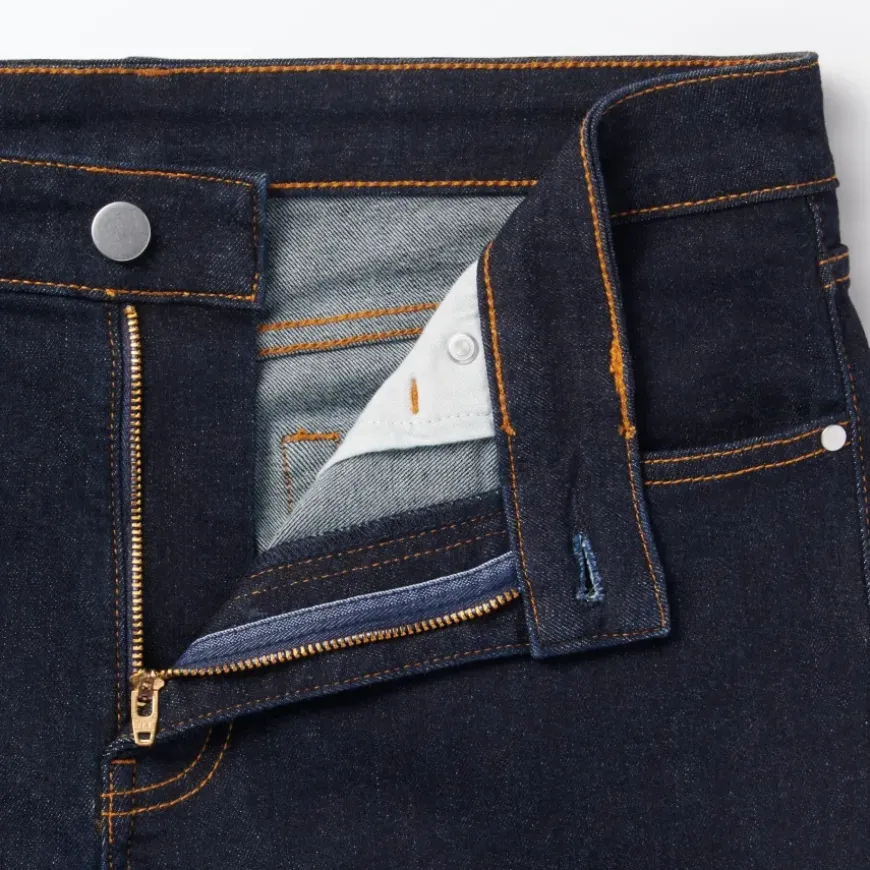 Men's Super Stretch Denim Skinny Pants Dark Navy (L 30inch / 76cm)