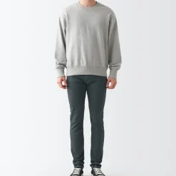 Men's Super Stretch Denim Skinny Pants Charcoal Gray (L 30inch / 76cm)