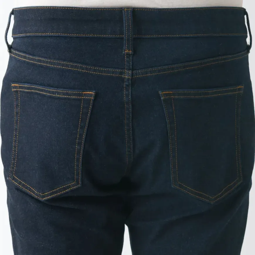 Men's Super Stretch Denim Skinny Pants Dark Navy (L 32inch / 82cm)
