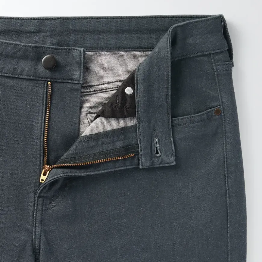 Men's Super Stretch Denim Skinny Pants Charcoal Grey (L 30inch / 76cm)