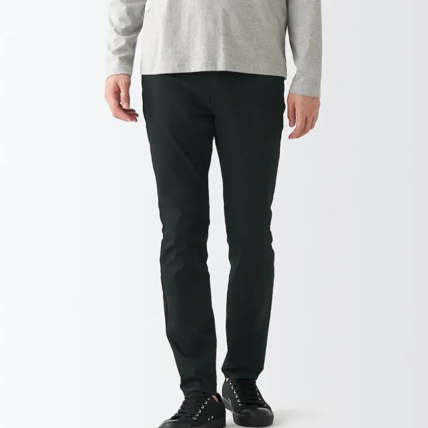 Men's Super Stretch Denim Skinny Pants Black (L 30inch / 76cm)