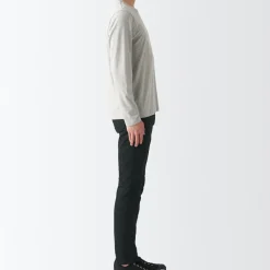 Men's Super Stretch Denim Skinny Pants Black (L 30inch / 76cm)