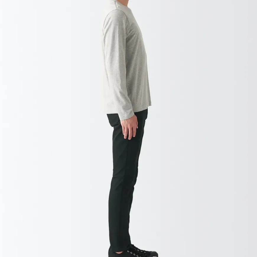 Men's Super Stretch Denim Skinny Pants Black (L 30inch / 76cm)