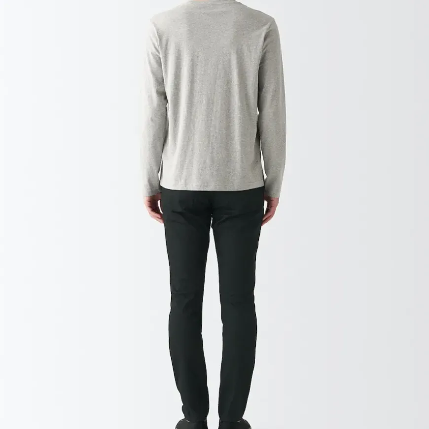Men's Super Stretch Denim Skinny Pants Black (L 30inch / 76cm)