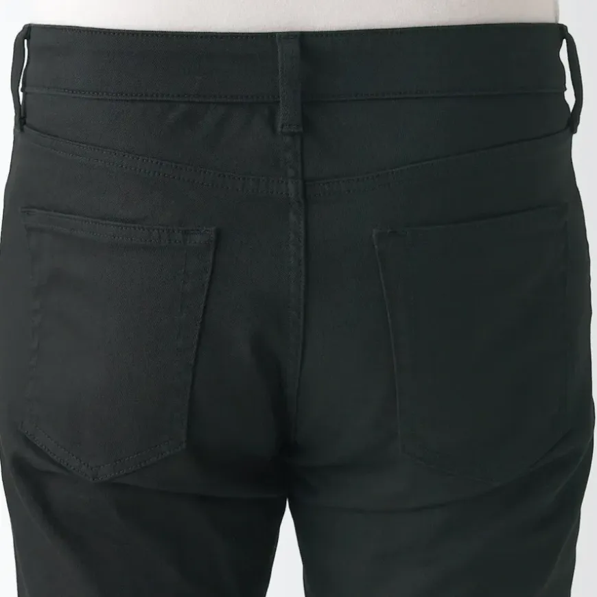 Men's Super Stretch Denim Skinny Pants Black (L 30inch / 76cm)