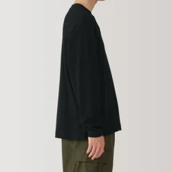 Men's Waffle Henley Neck Long Sleeve T-Shirt