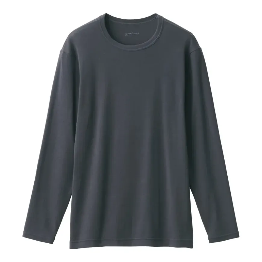 Men's Warm Cotton Crew Neck Long Sleeve T-Shirt
