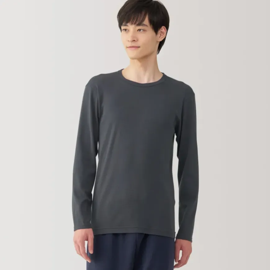 Men's Warm Cotton Crew Neck Long Sleeve T-Shirt
