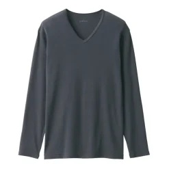Men's Warm Cotton V-Neck Long Sleeve T-Shirt