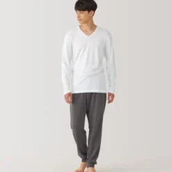 Men's Warm Cotton V-Neck Long Sleeve T-Shirt