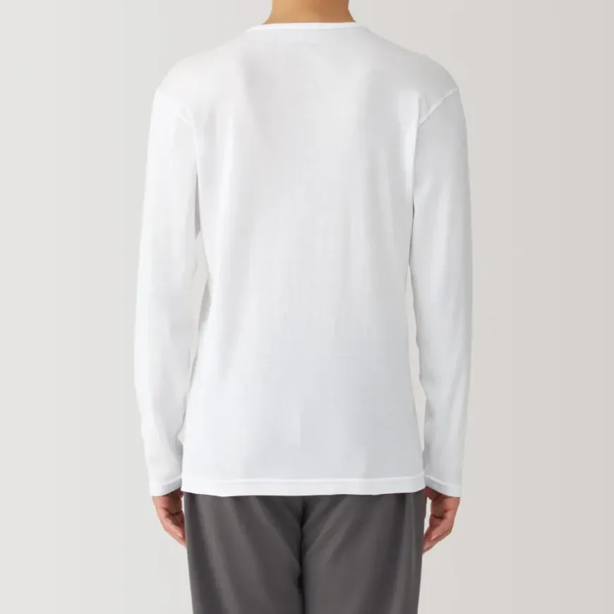 Men's Warm Cotton V-Neck Long Sleeve T-Shirt