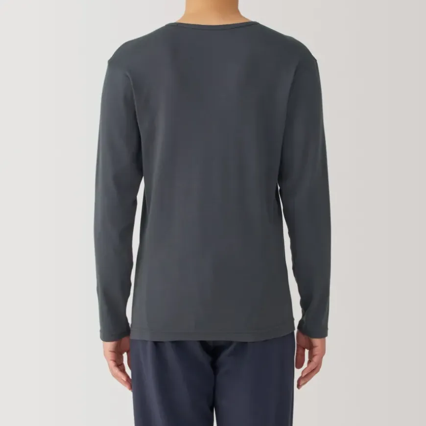 Men's Warm Cotton V-Neck Long Sleeve T-Shirt