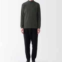 Men's Warm Thick Cotton High Neck Long Sleeve T-Shirt