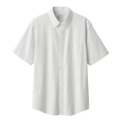 Men's Washed Broadcloth Short Sleeve Striped Shirt