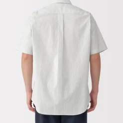 Men's Washed Broadcloth Short Sleeve Striped Shirt