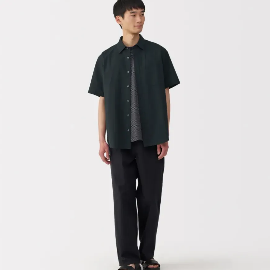 Men's Washed Broadcloth Short Sleeve Shirt