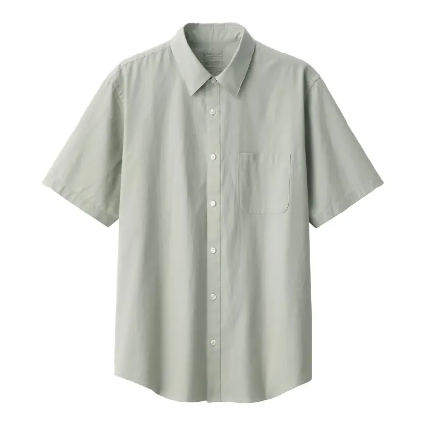 Men's Washed Broadcloth Short Sleeve Shirt