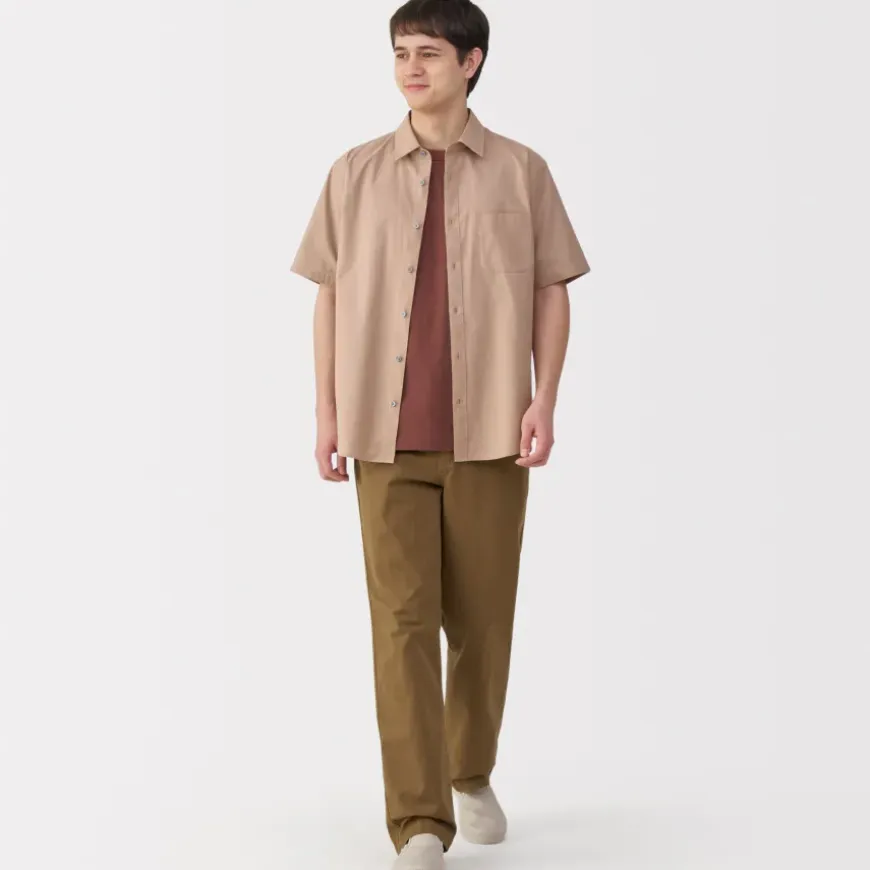 Men's Washed Broadcloth Short Sleeve Shirt