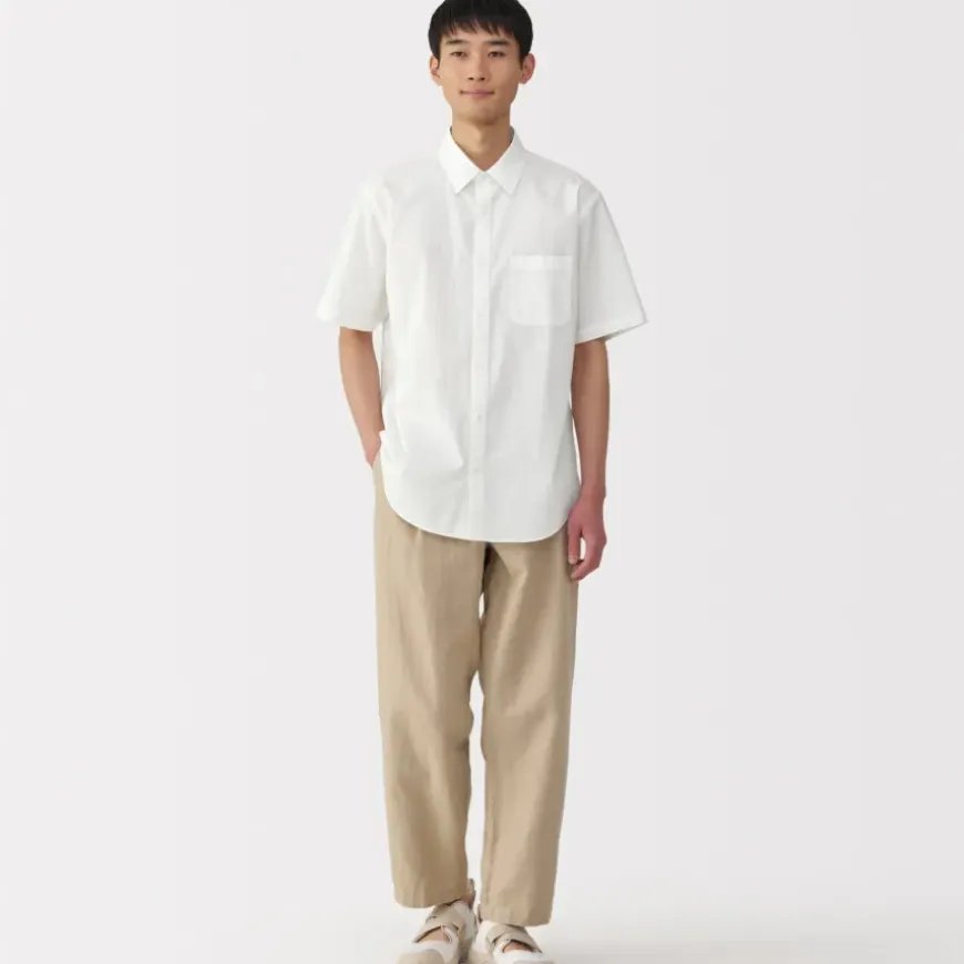 Men's Washed Broadcloth Short Sleeve Shirt