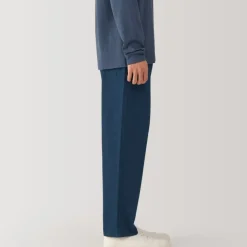 Men's Washed Denim Easy Pants - Dark Navy