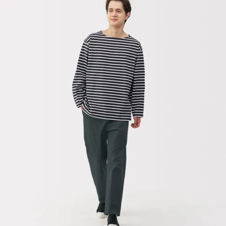 Men's Washed Denim Easy Pants - Black