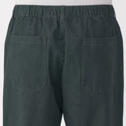 Men's Washed Denim Easy Pants - Black