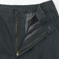 Men's Washed Denim Easy Pants - Black