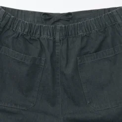Men's Washed Denim Easy Pants - Black