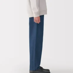 Men's Washed Denim Easy Pants - Navy