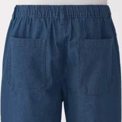 Men's Washed Denim Easy Pants - Navy
