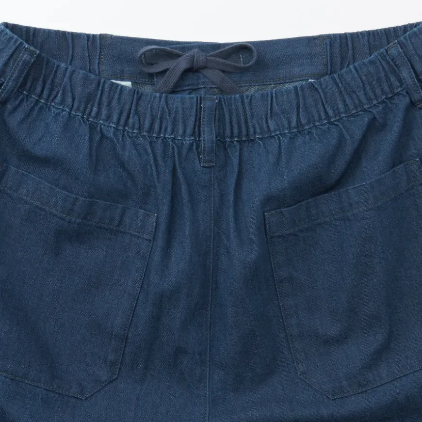 Men's Washed Denim Easy Pants - Navy