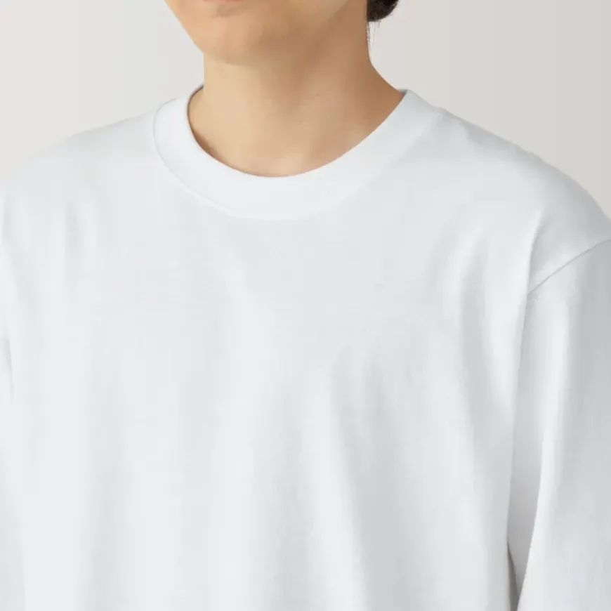 Men's Washed Heavy Weight Crew Neck Long Sleeve T-Shirt
