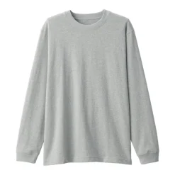 Men's Washed Heavy Weight Crew Neck Long Sleeve T-Shirt