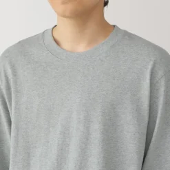 Men's Washed Heavy Weight Crew Neck Long Sleeve T-Shirt
