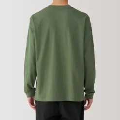 Men's Washed Heavy Weight Crew Neck Long Sleeve T-Shirt