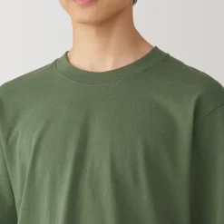 Men's Washed Heavy Weight Crew Neck Long Sleeve T-Shirt