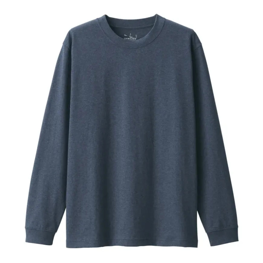 Men's Washed Heavy Weight Crew Neck Long Sleeve T-Shirt