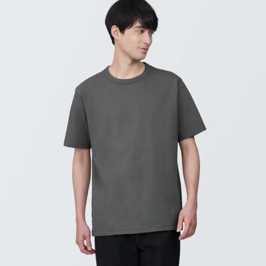 Men's Washed Heavy Weight Crew Neck Short Sleeve T-Shirt