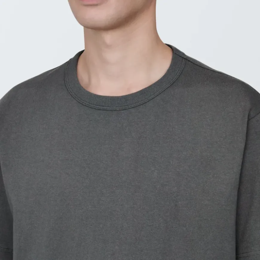 Men's Washed Heavy Weight Crew Neck Short Sleeve T-Shirt