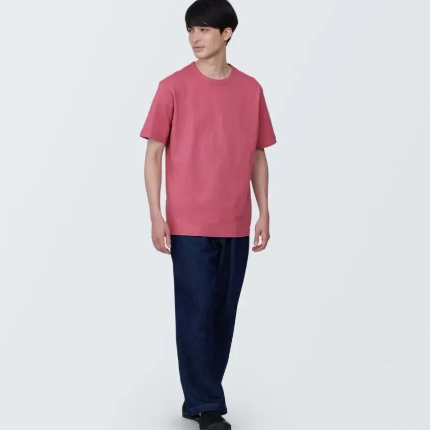 Men's Washed Heavy Weight Crew Neck Short Sleeve T-Shirt