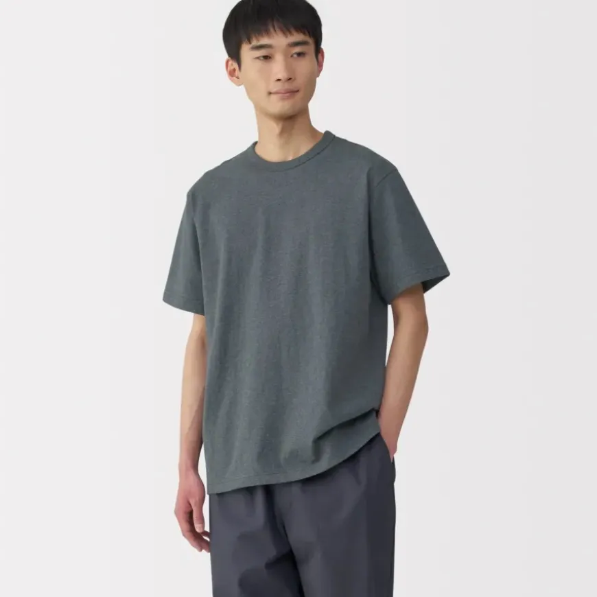 Men's Washed Heavy Weight Crew Neck Short Sleeve T-Shirt