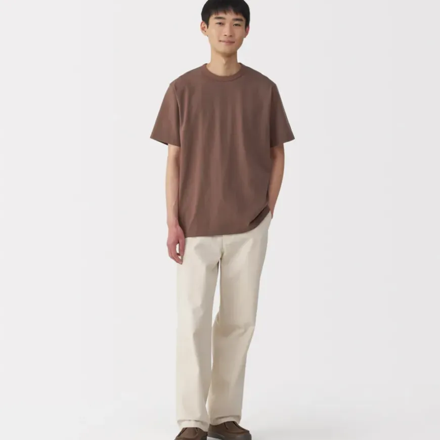 Men's Washed Heavy Weight Crew Neck Short Sleeve T-Shirt