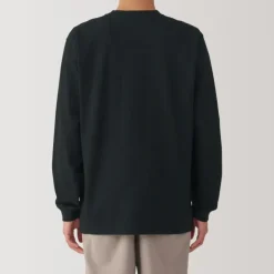 Men's Washed Heavy Weight Crew Neck Long Sleeve T-Shirt