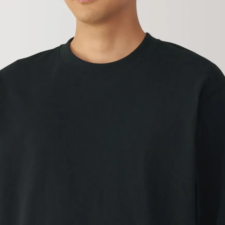 Men's Washed Heavy Weight Crew Neck Long Sleeve T-Shirt