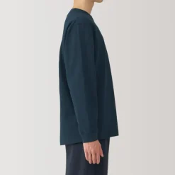 Men's Washed Heavy Weight Crew Neck Long Sleeve T-Shirt