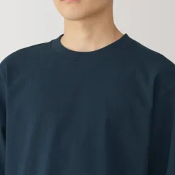 Men's Washed Heavy Weight Crew Neck Long Sleeve T-Shirt