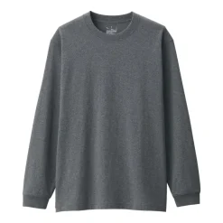Men's Washed Heavy Weight Crew Neck Long Sleeve T-Shirt