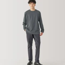 Men's Washed Heavy Weight Crew Neck Long Sleeve T-Shirt